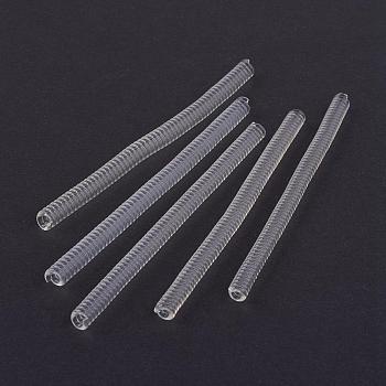 Plastic Spring Coil, Invisible Ring Size Adjuster, Round, Clear, 100x5mm