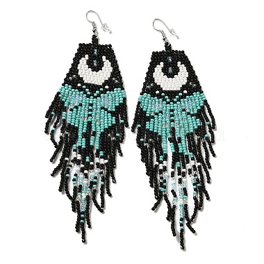 Black Butterfly Seed Beads Earrings