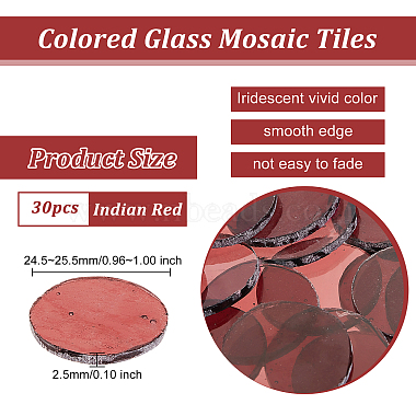 30Pcs Colored Glass Mosaic Tiles(DIY-OC0009-40C)-2