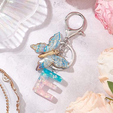 Butterfly Shape Resin & Acrylic Keychain(X1-KEYC-JKC01067-05)-2