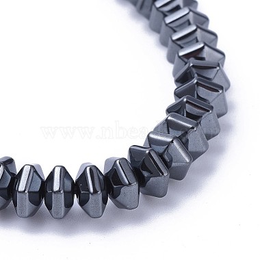 Non-magnetic Synthetic Hematite Stretch Bracelets(BJEW-F376-02)-3