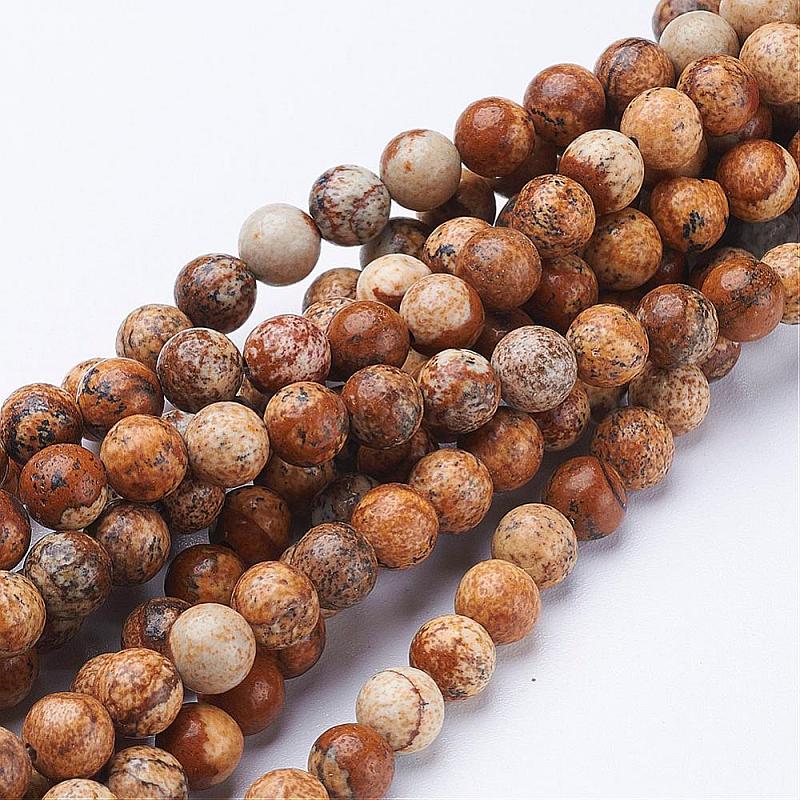 Peace Jasper Smooth Round Beads 6mm OR 8 mm 20pcs 1 mm hole 15 strand One strand or per lot .