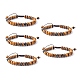 Adjustable Natural Tiger Eye Braided Bead Bracelets(BJEW-F369-A06)-1
