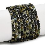 Natural Green Tourmaline Beads Strands, Faceted, Round, 3mm, Hole: 0.6mm, about 120pcs/strand, 14.96 inch(38cm)(G-C262-A05-3mm)