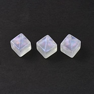 Transparent Acrylic Pendants, Glitter Powder, Cube Charms, Clear, 18x18x18mm, Hole: 3.6mm, about 88pcs/500g(OACR-P007-44)