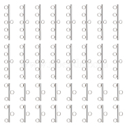 Unicraftale 40Pcs 2 Style 304 Stainless Steel Chandelier Component Links, 6 Loop Connector and 3 Loop Connector, Stainless Steel Color, 7~8.5x12~27x1.5mm, Hole: 2~2.5mm, 20pcs/style(STAS-UN0037-88)
