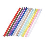 Garment Accessories, Nylon and Resin Closed-end Zipper, Zip-fastener Component, Mixed Color, 63x2.8x0.25cm(FIND-WH0035-03)