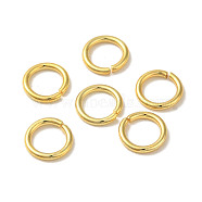 304 Stainless Steel Open Jump Rings, for Chainmaille Weaves, Real 18K Gold Plated, 8x1.1mm, Inner Diameter: 5.5mm(STAS-K285-02L-G)