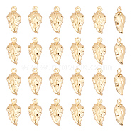 Unicraftale 30Pcs 304 Stainless Steel Pendants, Leaf, Golden, 15x7.5x4mm, Hole: 1mm(STAS-UN0045-86)