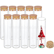 Glass Test Tube, with Wooden Stopper, Clear, 3x12.9cm, Capacity: 60ml(2.02 fl. oz)(CON-WH0073-54A)