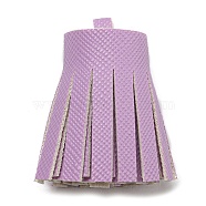Imitation Leather Tassel Pendant Decorations, Lilac, 36x20~25mm, Hole: 6x5.4mm(FIND-L013-A11)