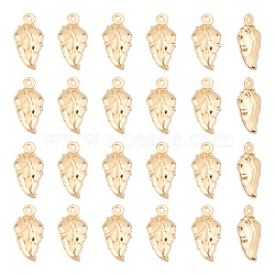 Unicraftale 30Pcs 304 Stainless Steel Pendants, Leaf, Golden, 15x7.5x4mm, Hole: 1mm(STAS-UN0045-86)