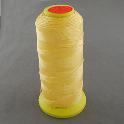 Nylon Sewing Thread, Champagne Yellow, 0.8mm, about 300m/roll(NWIR-Q005-21)