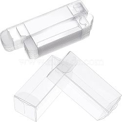 30Pcs Rectangle Transparent Plastic PVC Box Gift Packaging, Waterproof Folding Box, for Toys & Molds, Clear, 3x3x8.1cm(CON-NB0001-85B)