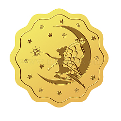 Self Adhesive Gold Foil Embossed Stickers, Medal Decoration Sticker, Fairy, 5x5cm(DIY-WH0211-402)