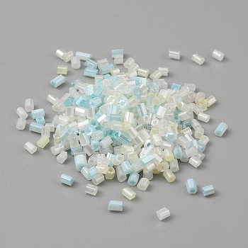 Cat Eye Tube Beads, Column, Pale Turquoise, 2~2.8x1.7mm, Hole: 0.8~0.9mm, about 5500pcs/100g