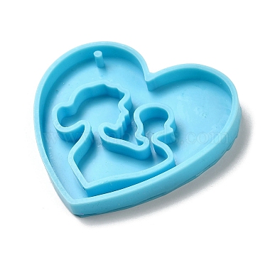 Mother's Day Mother with Baby Silicone Pendant Molds(AJEW-M221-02D)-4