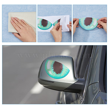5 Sheets 5 Colors Eye Shape Waterproof PVC Car Stickers(FIND-FH0008-63)-5