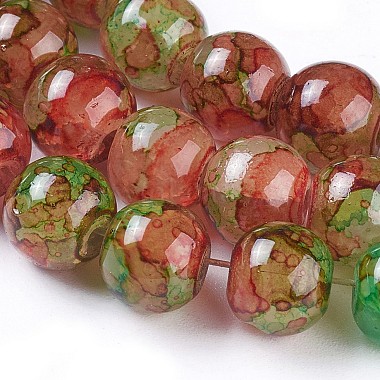 Chapelets de perles en verre peint par pulvérisation(GLAA-A038-C-47)-3