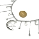 Halsketten mit Anhänger aus Stern- und Halbmondlegierung(NJEW-TA00119)-3