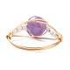 Natural Amethyst Wire Wrapped Finger Ring(RJEW-TA00022-02)-4