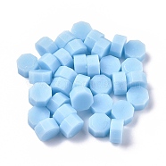 Sealing Wax Particles, for Retro Seal Stamp, Octagon, Light Blue, 9mm, about 1500pcs/500g(DIY-E033-A53)