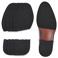 4 Pairs 2 Styles Rubber Shoe Half Sole Anti Slip Grips, Self Adhesive Rubber Pads, Black, 90~190x87~122x1.3~4.4mm, 2 pairs/style(FIND-GA0005-79)