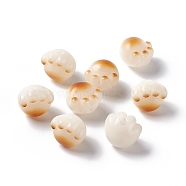 Carved Natural Bodhi Root Beads, Buddha Beads, Cat Paw Shape, Chocolate, 14x15x12mm, Hole: 1.7mm(FIND-C012-01B)