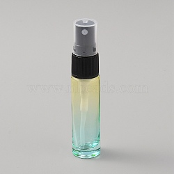 Gradient Color Glass Bottles, Empty Spray Bottles, Column, Yellow, 9.5x2cm, Capacity: 10ml(0.34fl. oz)(AJEW-WH0314-123)