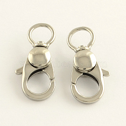 304 Stainless Steel Swivel Lobster Claw Clasps, Swivel Snap Hooks, Stainless Steel Color, 25x11x6mm, Hole: 6mm(X-STAS-R065-10)