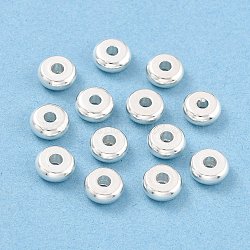 304 Stainless Steel Spacer Beads, Flat Round, Silver, 4x1.2mm, Hole: 1.2mm(X-STAS-F191-13S-A)