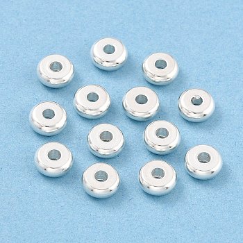 304 Stainless Steel Spacer Beads, Flat Round, Silver, 4x1.2mm, Hole: 1.2mm