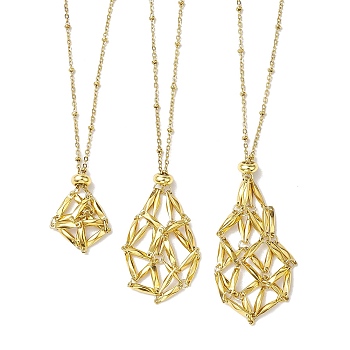 3Pcs 3 Styles 304 Stainless Steel Necklace Makings, Satellite Chains, Golden, 17.52~29.37 inch(44.5~74.6cm), 1pc/style