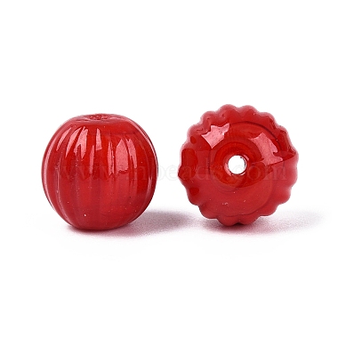 handgefertigte gerippte Glasperlen(LAMP-N042-04D)-2
