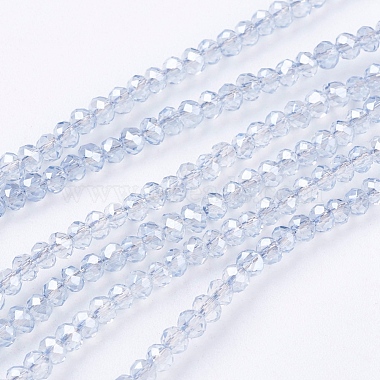 3mm WhiteSmoke Abacus Electroplate Glass Beads