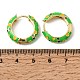 Cherry Pattern Brass Enamel Hoop Earrings(EJEW-G471-01G)-3