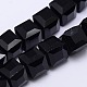 Faceted Cube Shaped Crystal Glass Beads Strands(X-GLAA-F008-F02)-1