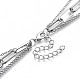 Zinc Alloy 3 Layered Necklaces(NJEW-N047-004-RS)-4