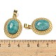 Natural Amazonite Oval Pendants(G-B079-02G-04)-3