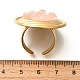 Natural Rose Quartz Chip Finger Rings for Women(RJEW-R012-06G-02)-3