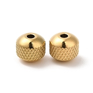 201 Stainless Steel Bead, Round, Real 18K Gold Plated, 8mm, Hole: 2mm(STAS-H214-28C-G-1)