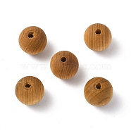 Wood Beads, Undyed, Round, Peru, 8mm, Hole: 1.6mm(WOOD-I009-01B-06)