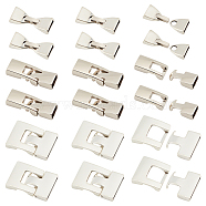 PandaHall Elite 18 Sets 3 Style Tibetan Style Alloy Snap Lock Clasps, Antique Silver, 28~34x12~22.5x4~7mm, Hole: 4~19.5x2~9.5mm, 6sets/style(FIND-PH0008-27)