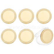6Pcs Iron Blank Discs, for Laser Stamping Commemorative Coins, Medals, Flat Round, Golden, 40x3mm(AJEW-BC0006-78G)