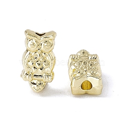 Alloy Beads, Owl, Light Gold, 10x5x4mm, Hole: 1.6mm(FIND-B013-27LG)