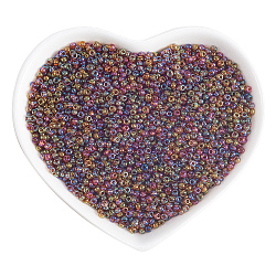 Ornaland 12/0 Round Glass Seed Beads, Grade A, Transparent Colours Rainbow, Dark Goldenrod, 2x1.5mm, Hole: 0.9mm, about 11200pcs/bag(SEED-OL0001-05-05)