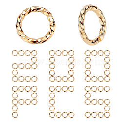 CREATCABIN 200Pcs Brass Open Jump Rings, Long-Lasting Plated, Twist Ring, Real 18K Gold Plated, 18 Gauge, 8x1mm, Inner Diameter: 6mm(KK-CN0001-22)