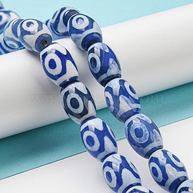Blue Tibetan Style dZi Beads Strands(TDZI-NH0001-C11-01)-2