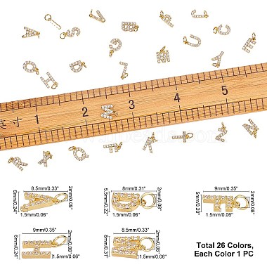 Brass Micro Pave Grade AAA Cubic Zirconia Charms(ZIRC-NB0001-43G-NR)-3
