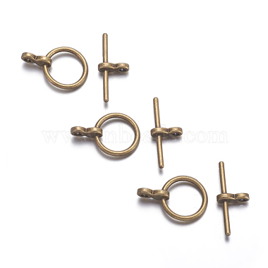 Tibetan Style Toggle Clasps(TIBE-A001-25AB-NF)-2